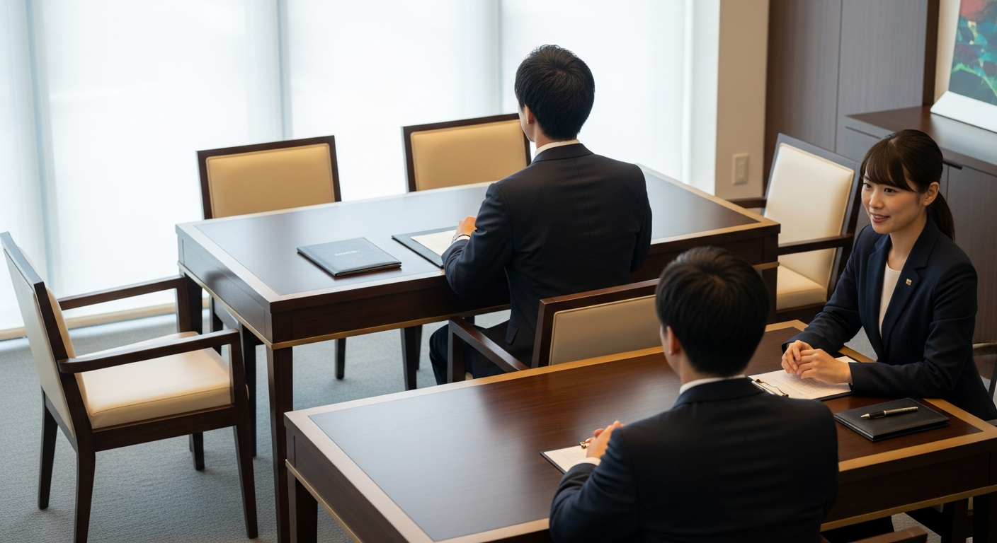 依頼目的から相談先を選ぶフローチャート風の図解イメージ。「相手に気づかれず個人の素行を調べたい?」→はいなら探偵事務所、「企業・取引先の信用を調べたい?」→はい