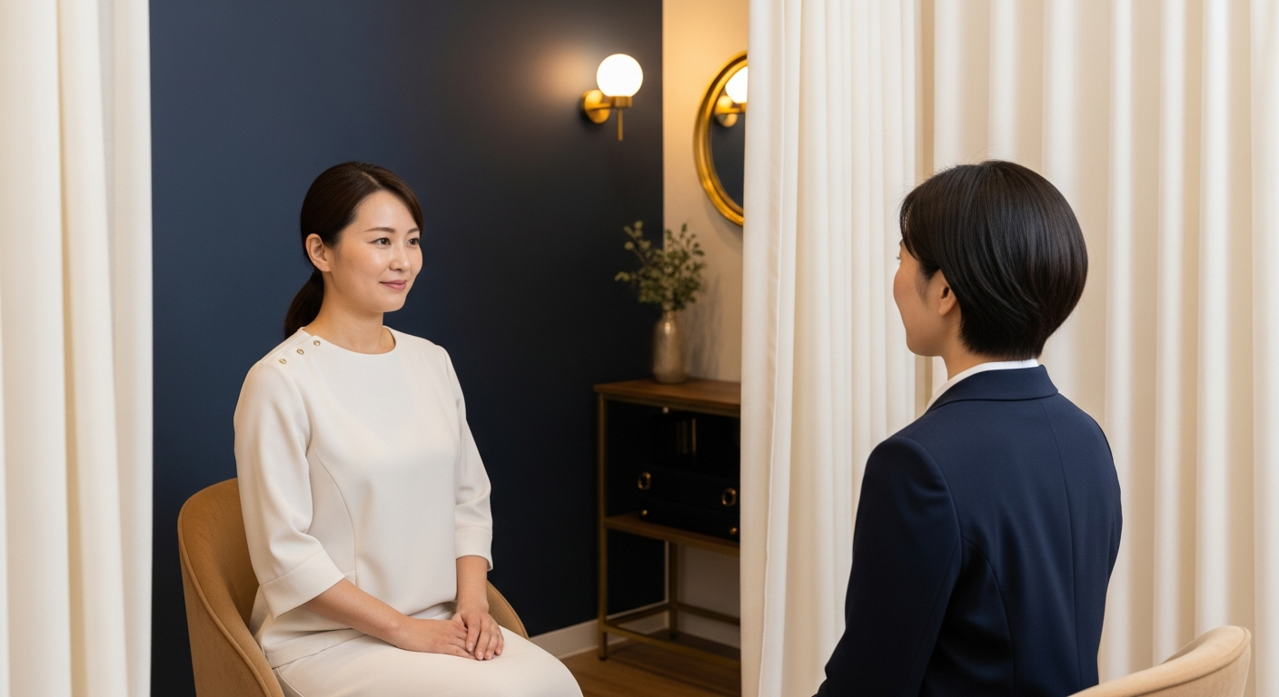 弁護士なしで進めやすいケースと弁護士に頼むべきケースを左右で対比した判断早見表イメージ。左に「争点が少ない・相手も協力的・財産がシンプル」、右に「慰謝料や親権で