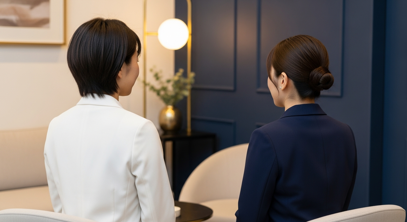 「信頼できる口コミ」と「サクラ口コミ」を左右2カラムで対比した図解イメージ。左に具体的な体験・デメリットも記載・一次情報と一致のアイコン、右に抽象的な絶賛・短期