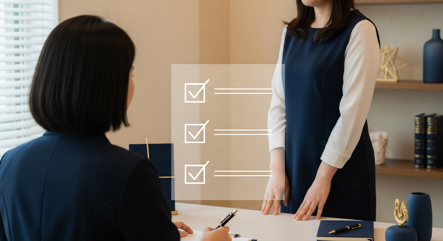 確定直後にまずやるべき3つのこと(感情的に問い詰めない・証拠を保全/複製する・時系列でメモを残す)を、チェックマーク付きアイコン3項目で縦並びに示した冷静対応チ